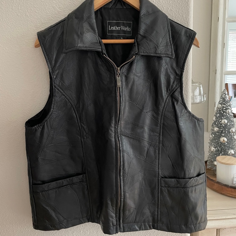 Leather Works genuine vest XL